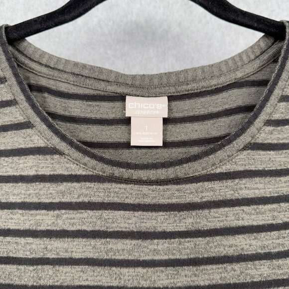 Chicos Zenergy Soft Essentials Tank Size 8/10 Olive Green Black Soft Stretch NEW - Picture 4 of 11